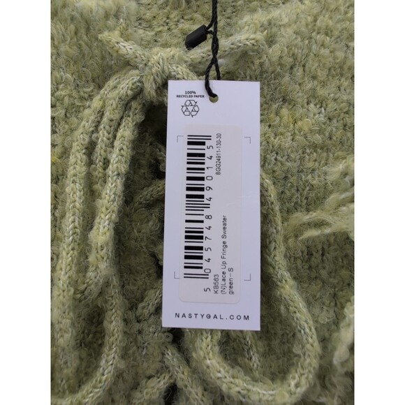 🌟HOST PICK🌟NASTY GAL Knitted Fringe Long Sleeve Pullover Lace Up Front Sweater - Picture 13 of 13